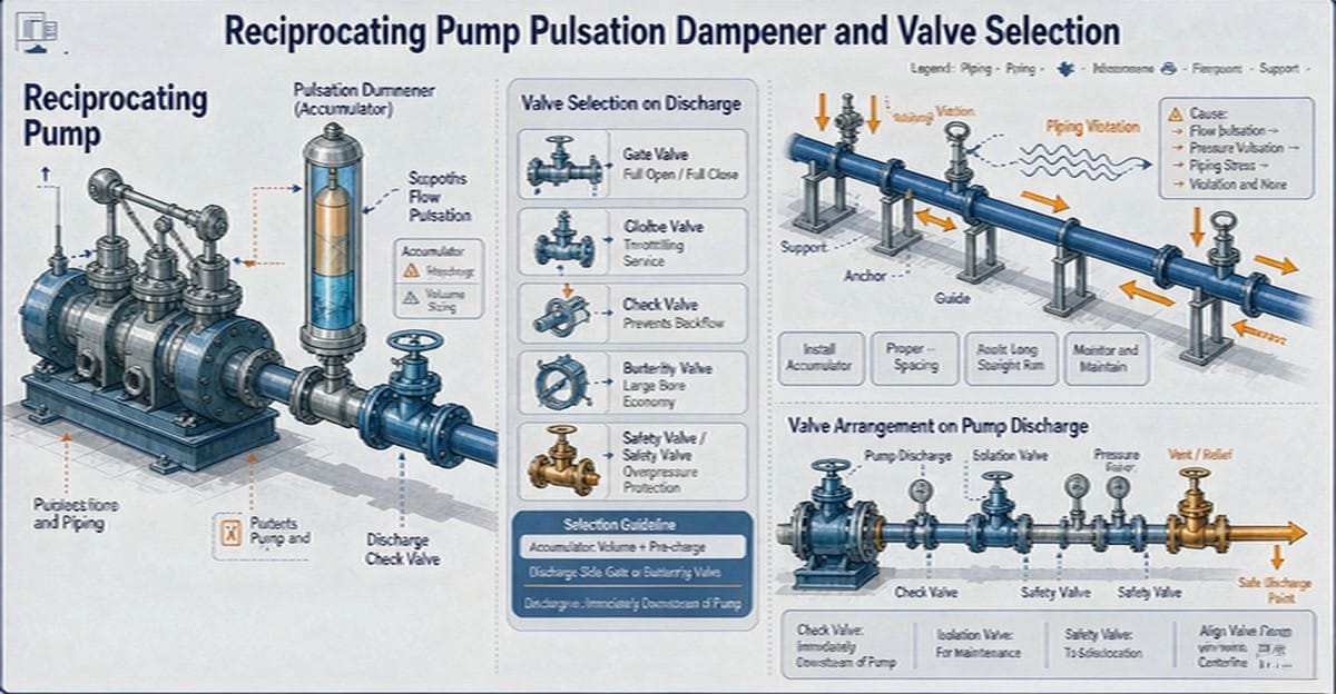 Pulsation and Valve Selection on Reciprocating Pump