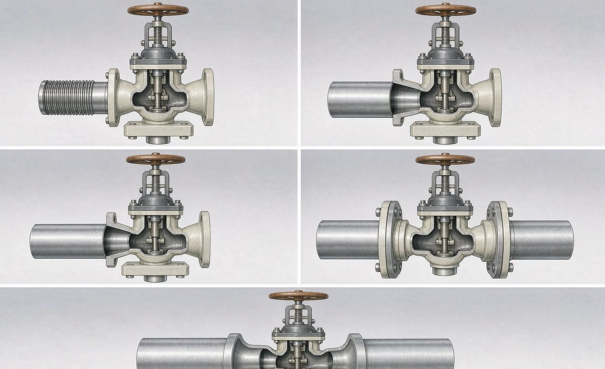 Valve End Connections: Threaded, Socket Weld, Butt Weld
