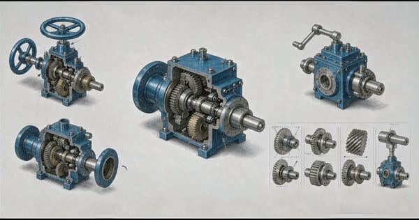 Gearboxes and Manual Operators: Selecting Bevel, Spur