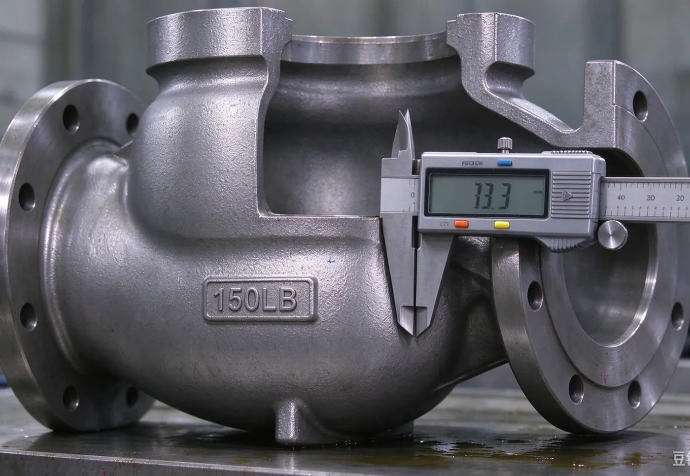 Cast valve body wall thickness measurement