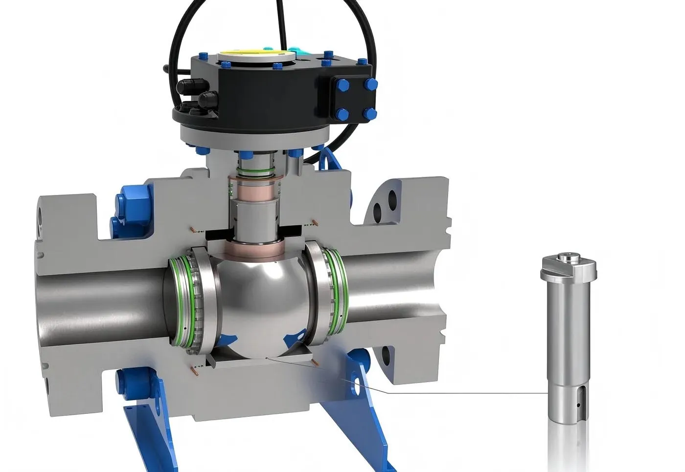 Fixed Trunnion Ball Valve Stem Strength