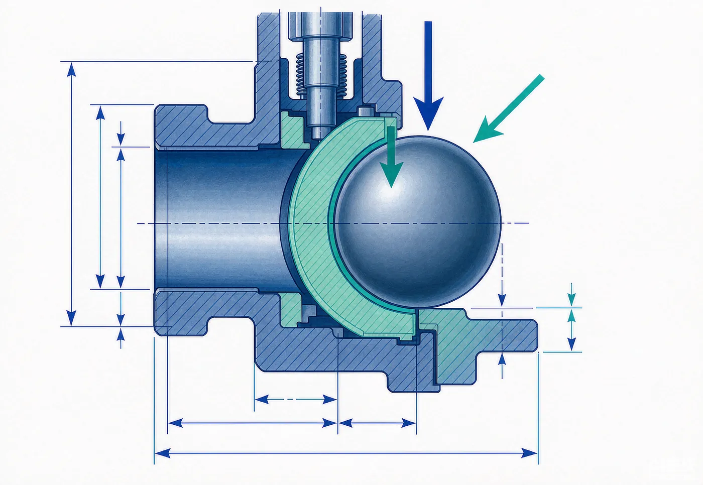Floating Ball Valve Seal Pressure